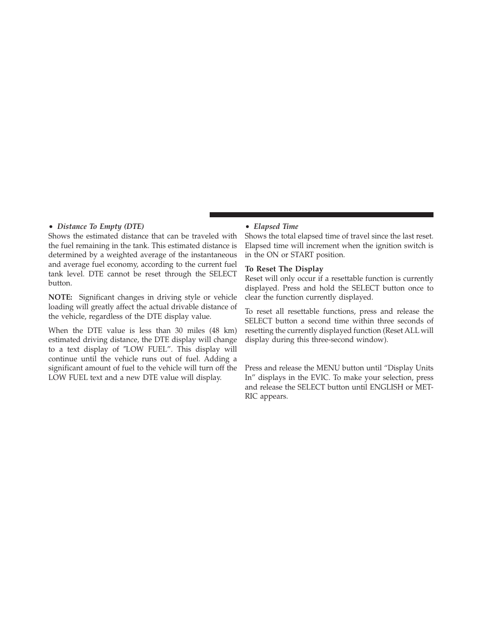 Display units in | Chrysler 2011 200 - Owner Manual User Manual | Page 210 / 490
