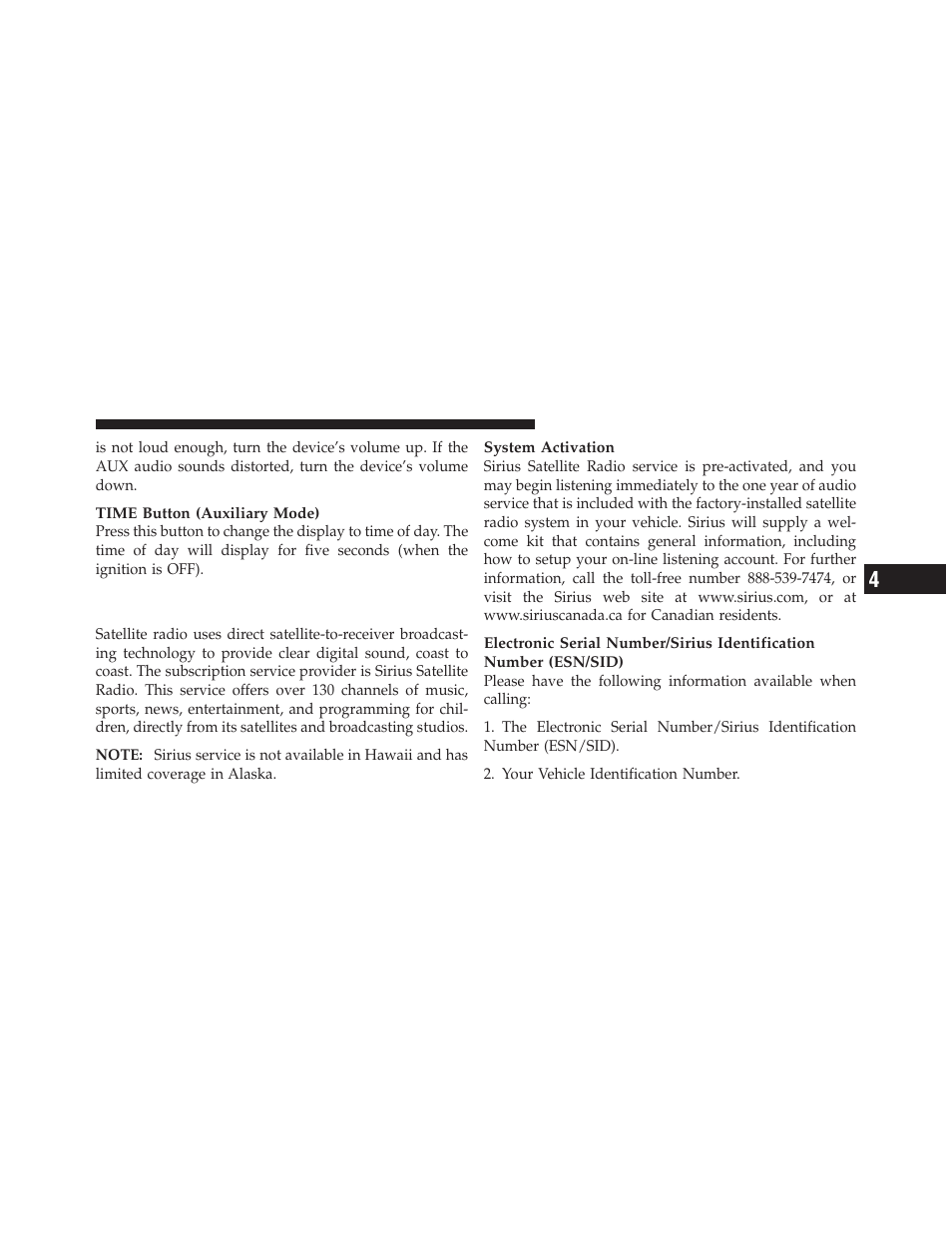 Uconnect™ multimedia (satellite radio) — if, Equipped | Chrysler 2011 200 - Owner Manual User Manual | Page 257 / 490