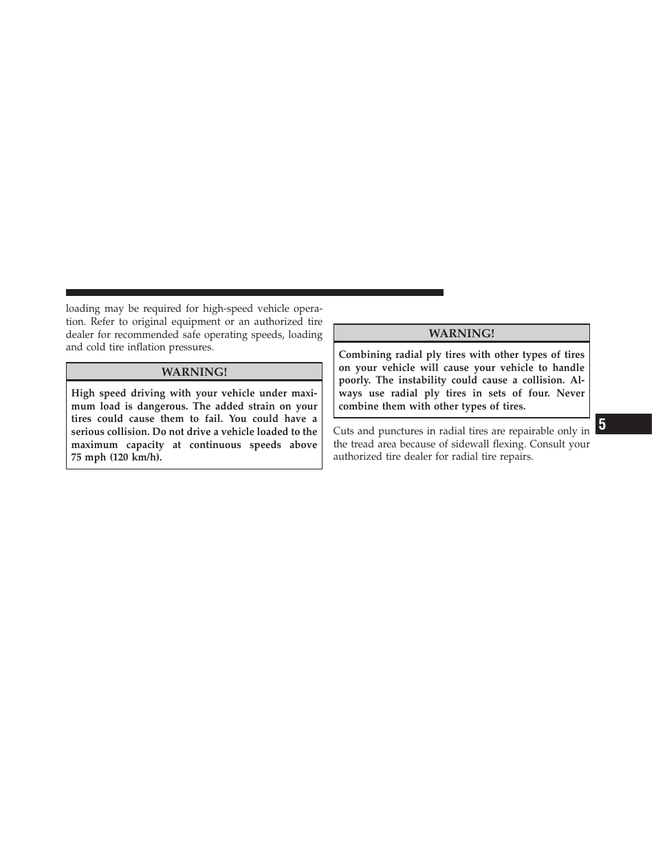 Radial-ply tires | Chrysler 2011 200 - Owner Manual User Manual | Page 331 / 490