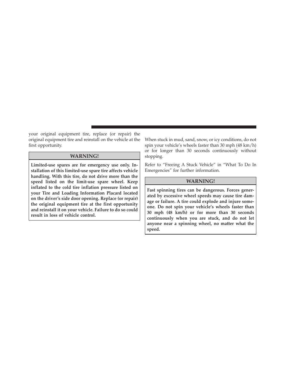 Tire spinning | Chrysler 2011 200 - Owner Manual User Manual | Page 334 / 490
