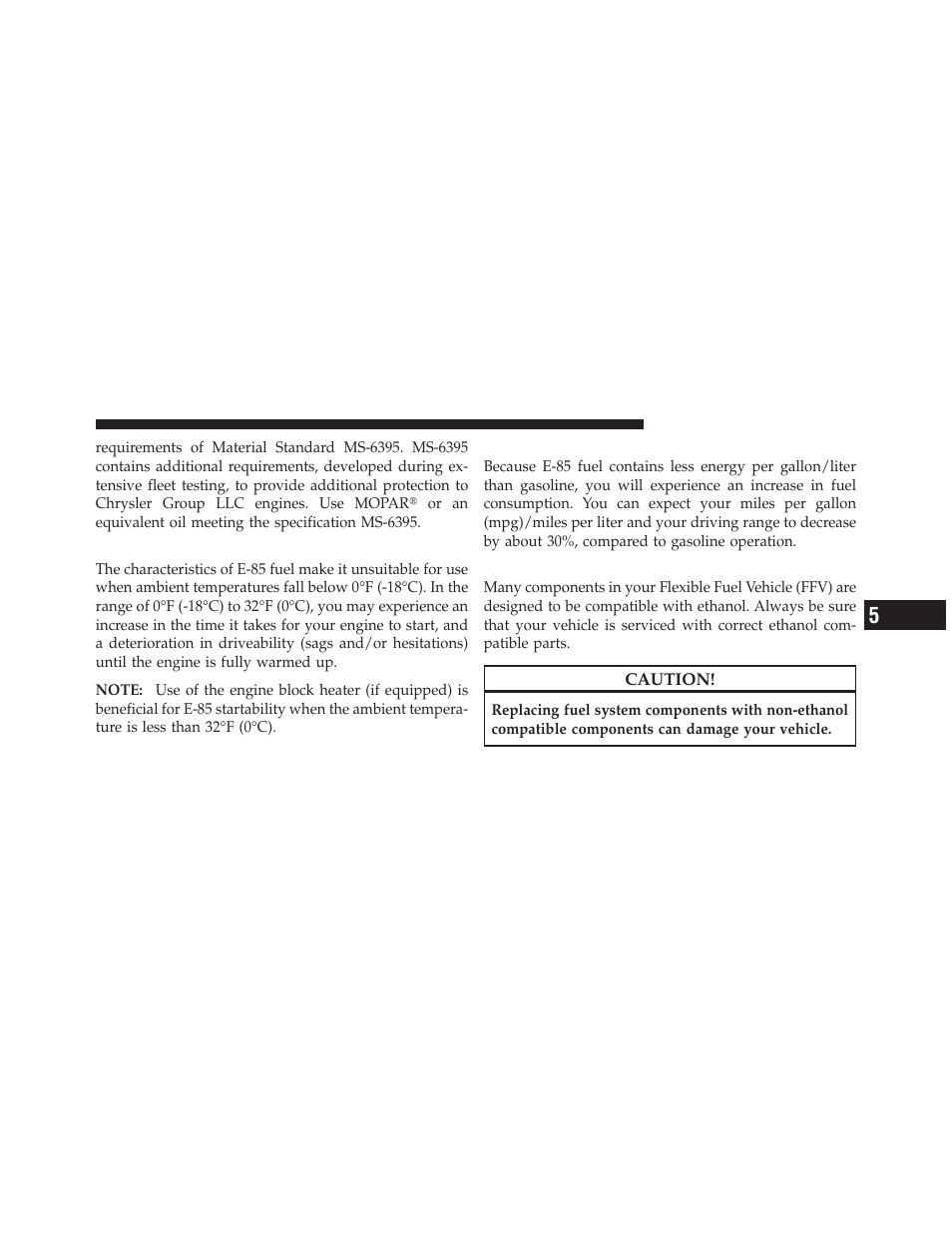 Starting, Cruising range, Replacement parts | Chrysler 2011 200 - Owner Manual User Manual | Page 355 / 490