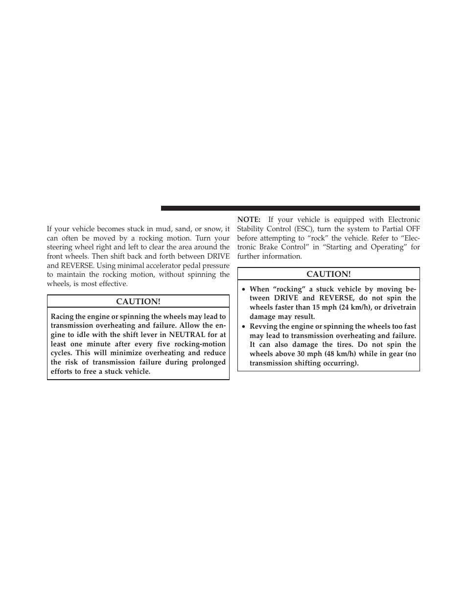 Freeing a stuck vehicle | Chrysler 2011 200 - Owner Manual User Manual | Page 388 / 490