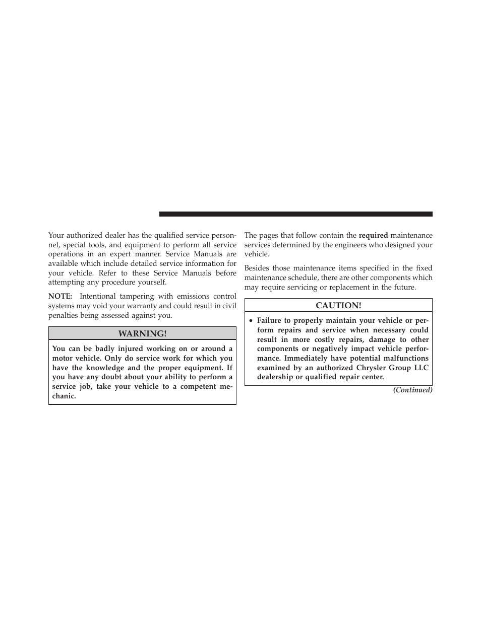 Dealer service, Maintenance procedures | Chrysler 2011 200 - Owner Manual User Manual | Page 400 / 490