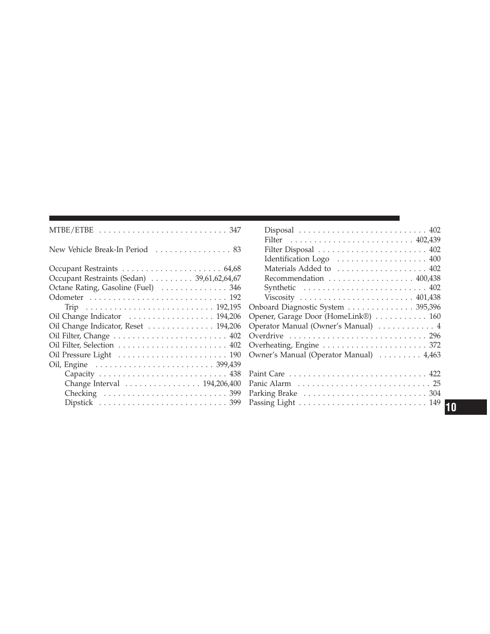 Chrysler 2011 200 - Owner Manual User Manual | Page 481 / 490