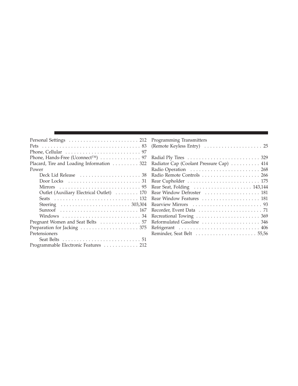 Chrysler 2011 200 - Owner Manual User Manual | Page 482 / 490
