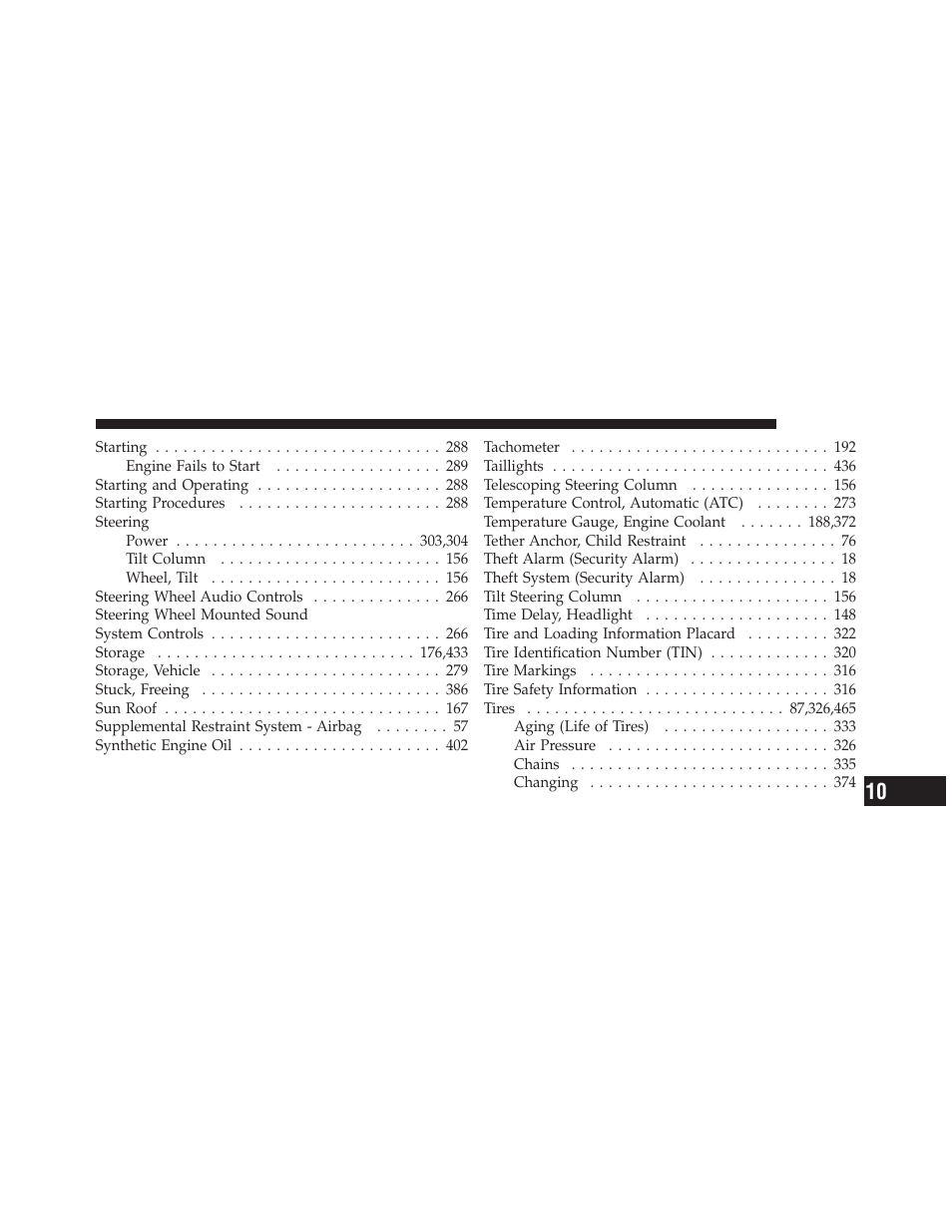 Chrysler 2011 200 - Owner Manual User Manual | Page 485 / 490