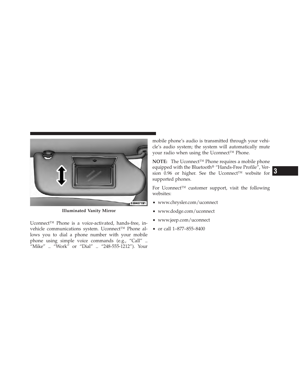 Uconnect™ phone — if equipped | Chrysler 2011 200 - Owner Manual User Manual | Page 99 / 490