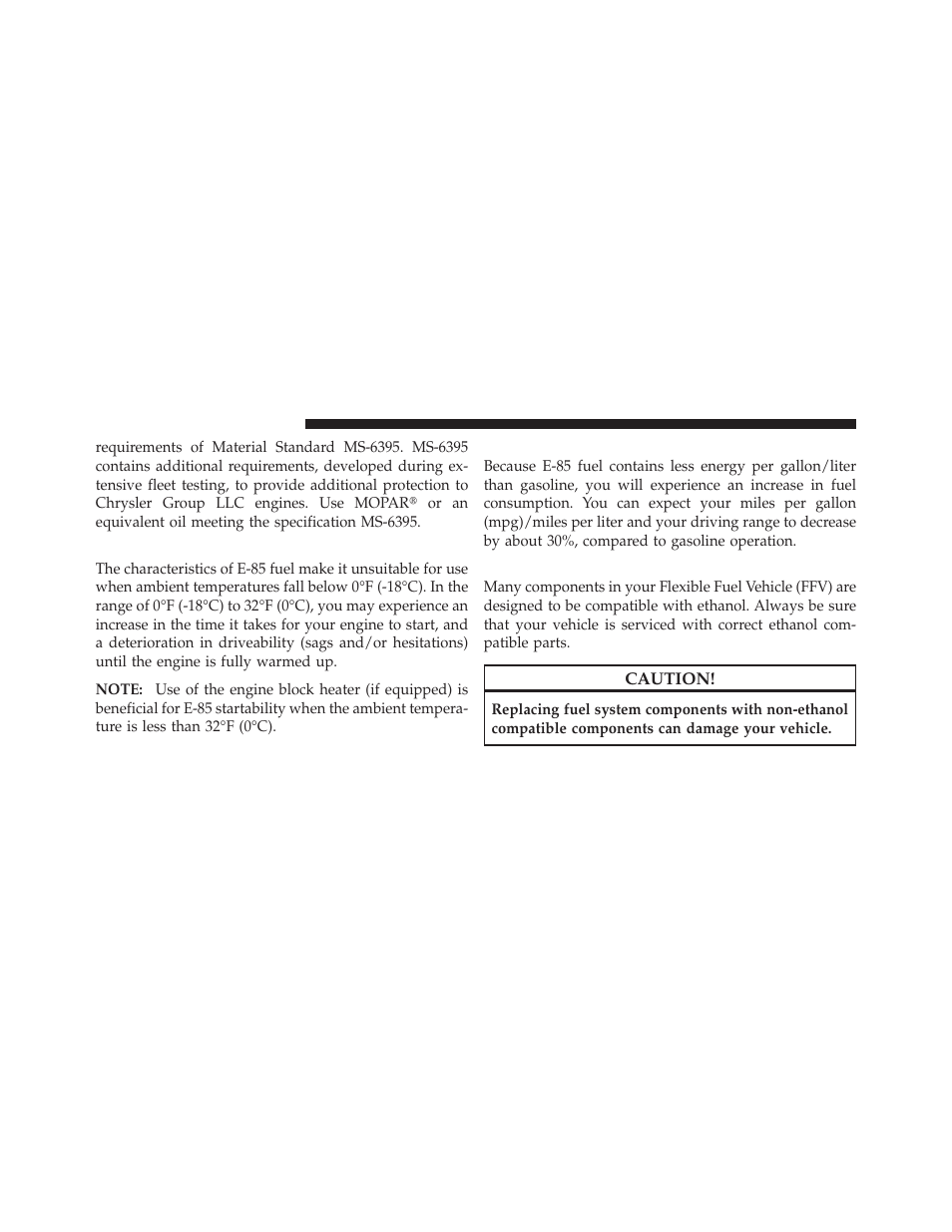 Starting, Cruising range, Replacement parts | Chrysler 2011 200 Convertible - Owner Manual User Manual | Page 362 / 505