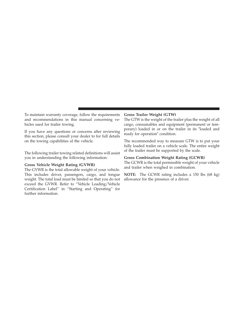 Common towing definitions | Chrysler 2011 200 Convertible - Owner Manual User Manual | Page 368 / 505