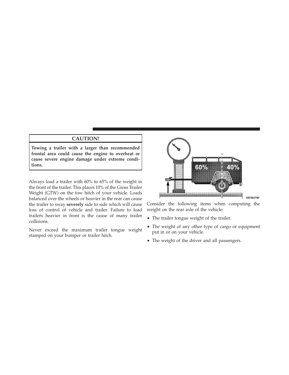 Trailer and tongue weight | Chrysler 2011 200 Convertible - Owner Manual User Manual | Page 372 / 505