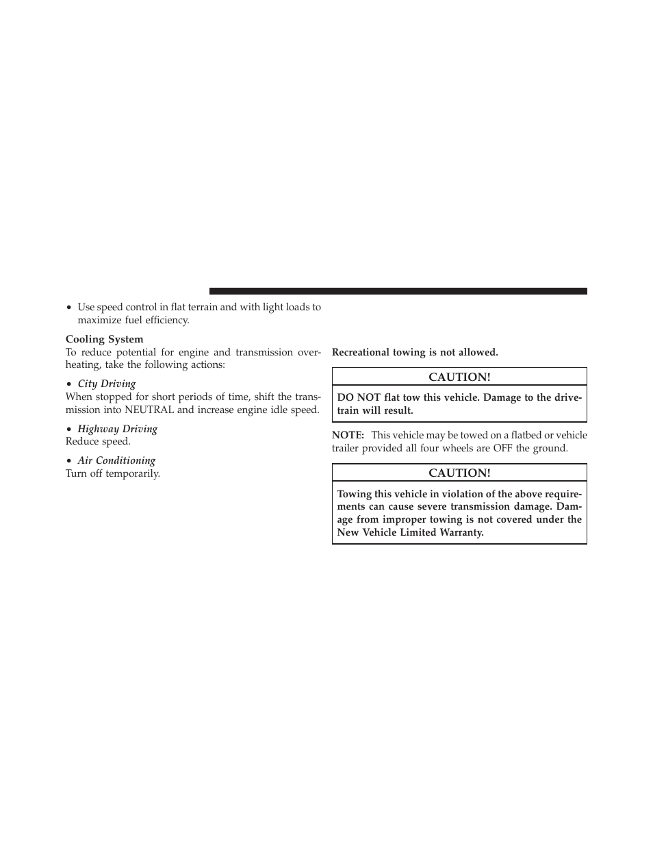 Recreational towing (behind motorhome, etc.), Towing this vehicle behind another vehicle, Recreational towing | Behind motorhome, etc.), Towing this vehicle, Behind another vehicle | Chrysler 2011 200 Convertible - Owner Manual User Manual | Page 378 / 505