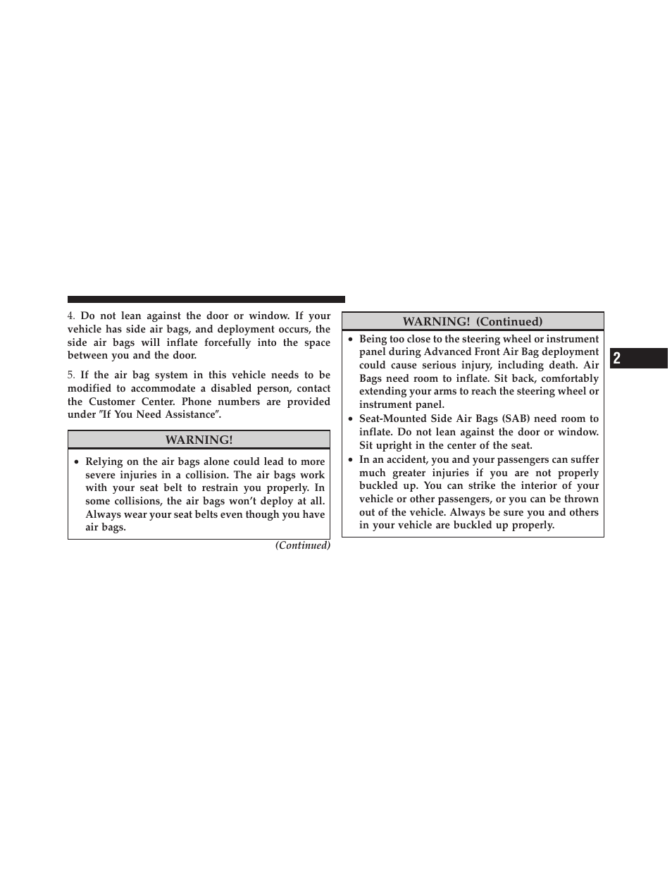 Chrysler 2011 200 Convertible - Owner Manual User Manual | Page 43 / 505