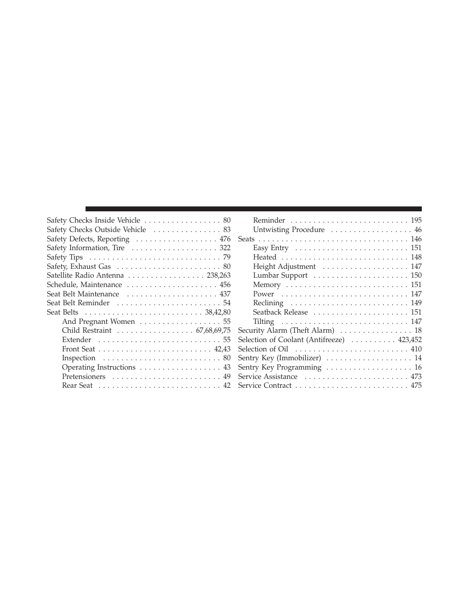 Chrysler 2011 200 Convertible - Owner Manual User Manual | Page 498 / 505