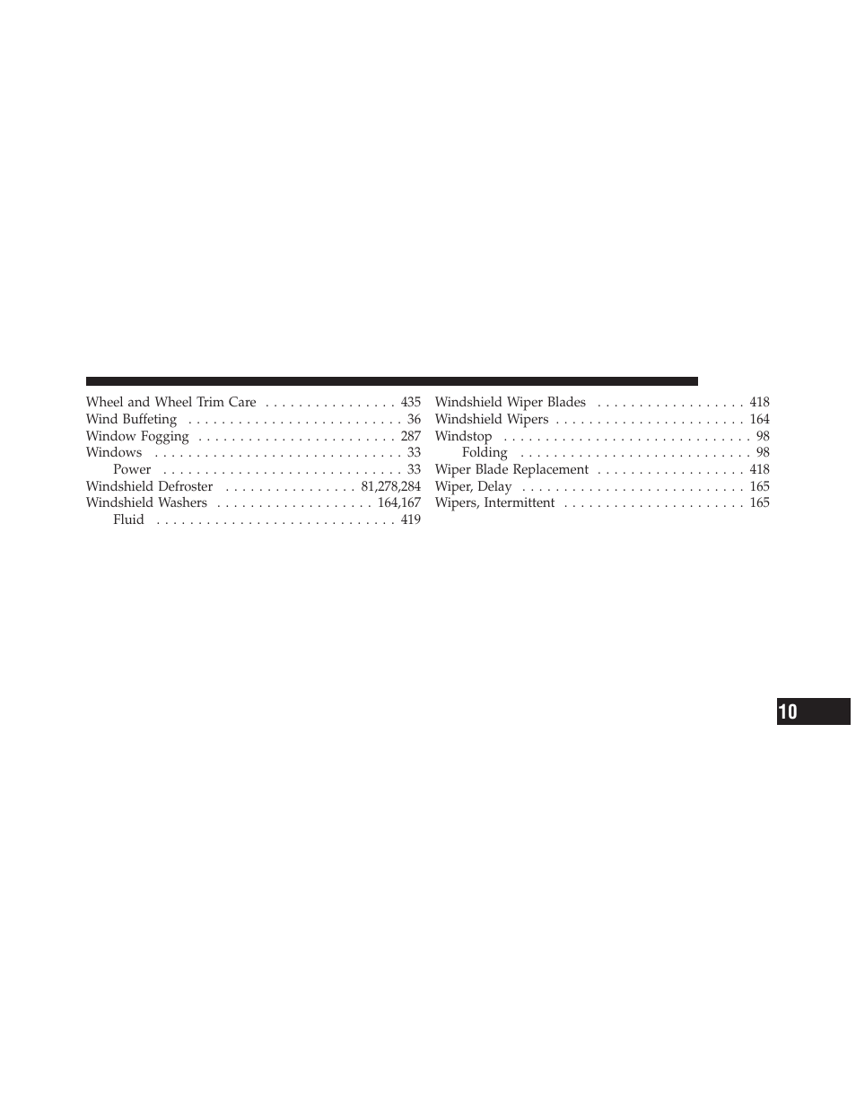 Chrysler 2011 200 Convertible - Owner Manual User Manual | Page 503 / 505