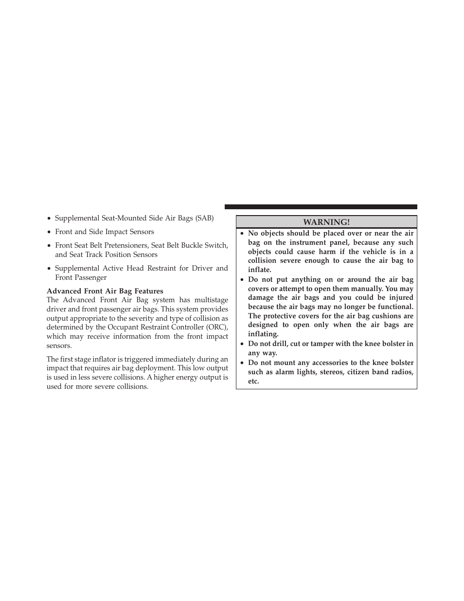 Chrysler 2011 200 Convertible - Owner Manual User Manual | Page 60 / 505
