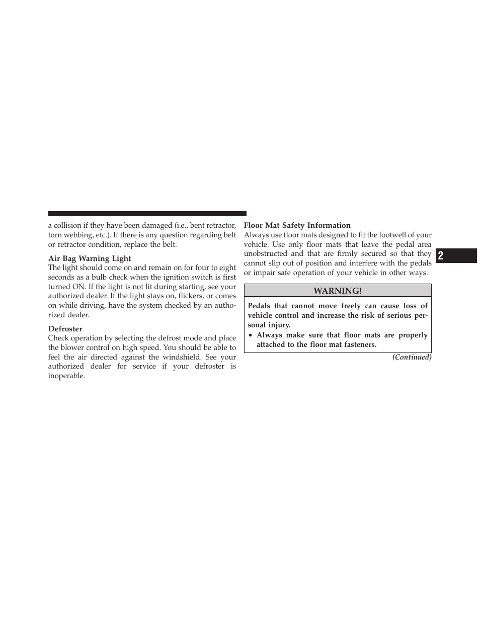 Chrysler 2011 200 Convertible - Owner Manual User Manual | Page 83 / 505