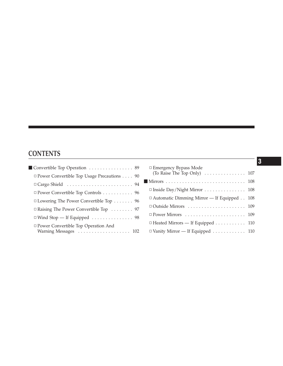 Chrysler 2011 200 Convertible - Owner Manual User Manual | Page 87 / 505