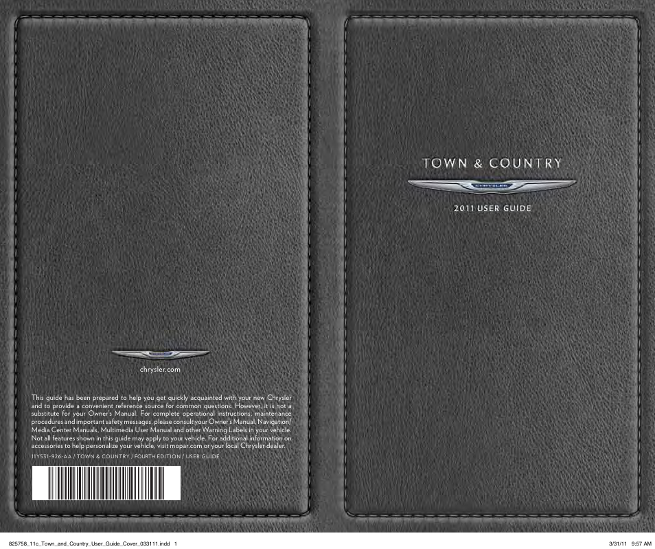 Chrysler 2011 Country - User Guide User Manual | Page 100 / 100