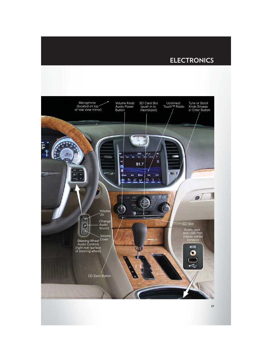 Electronics | Chrysler 2012 300 SRT - User Guide User Manual | Page 39 / 124