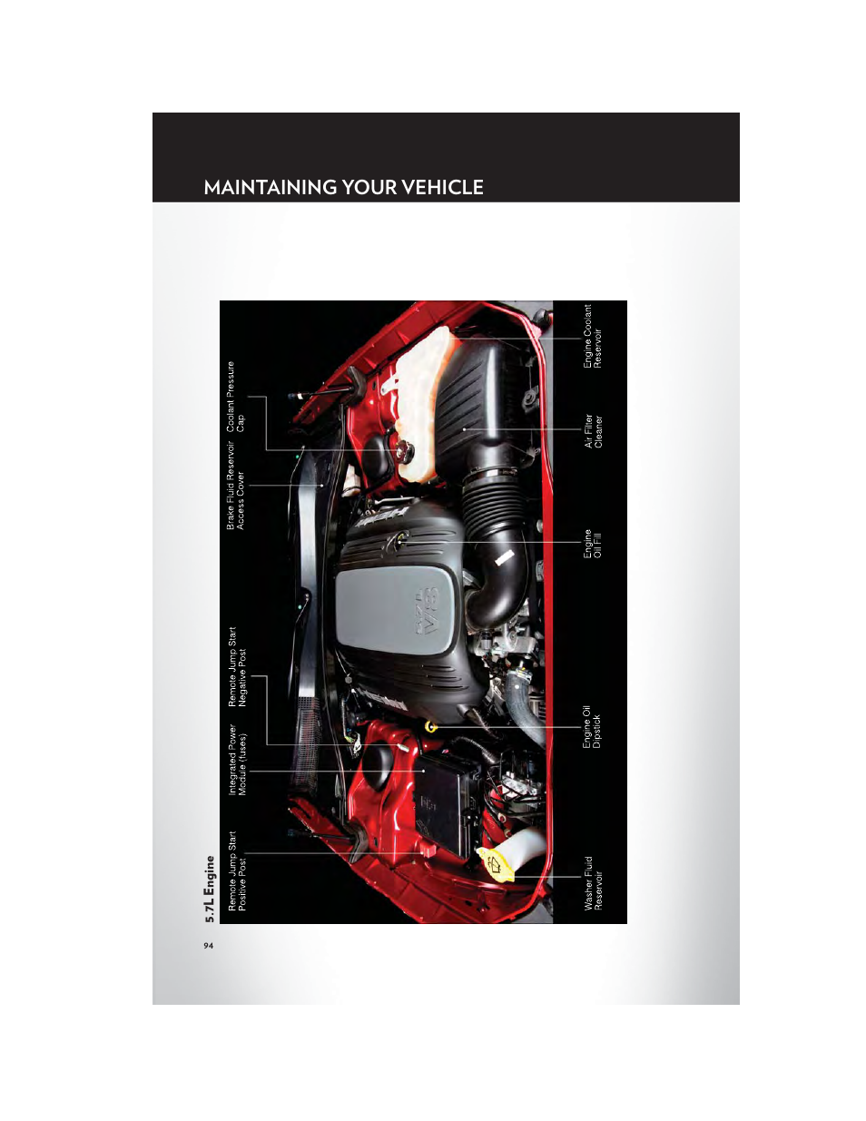 7l engine, Maintaining your vehicle | Chrysler 2012 300 SRT - User Guide User Manual | Page 96 / 124