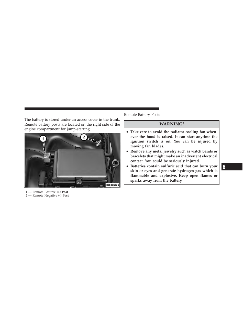 Preparations for jump-start | Chrysler 2012 300 SRT - Owner Manual User Manual | Page 443 / 557