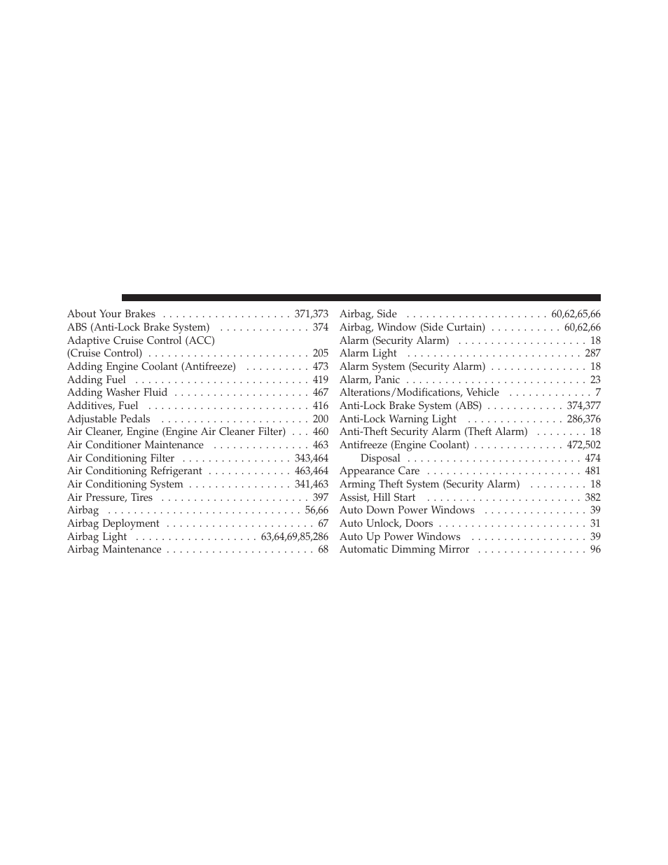 Chrysler 2012 300 SRT - Owner Manual User Manual | Page 536 / 557