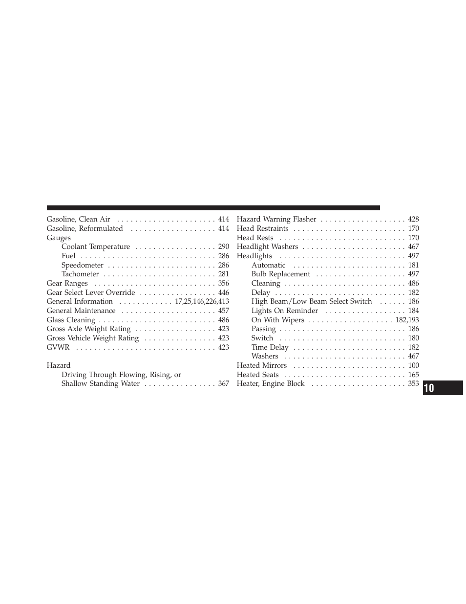 Chrysler 2012 300 SRT - Owner Manual User Manual | Page 543 / 557