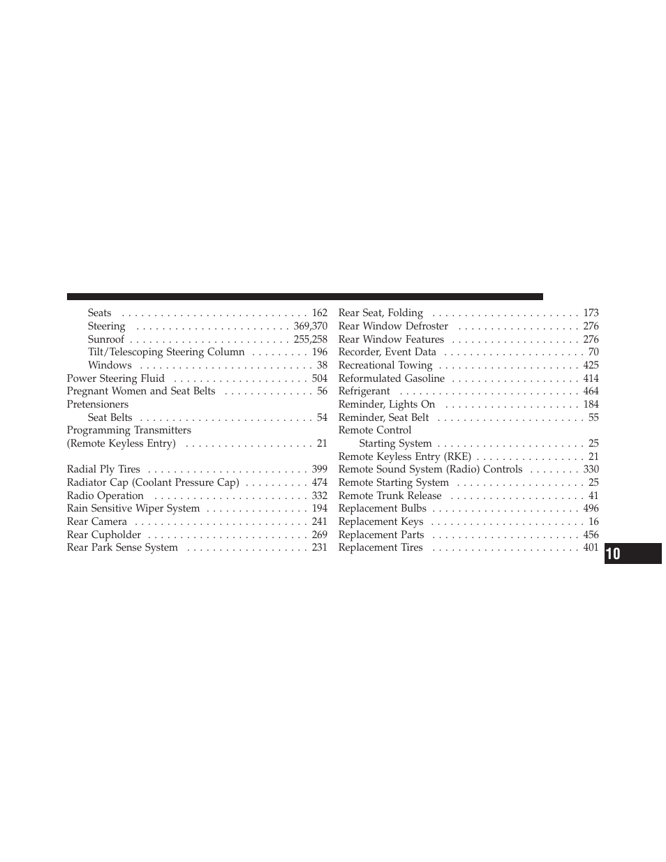 Chrysler 2012 300 SRT - Owner Manual User Manual | Page 549 / 557