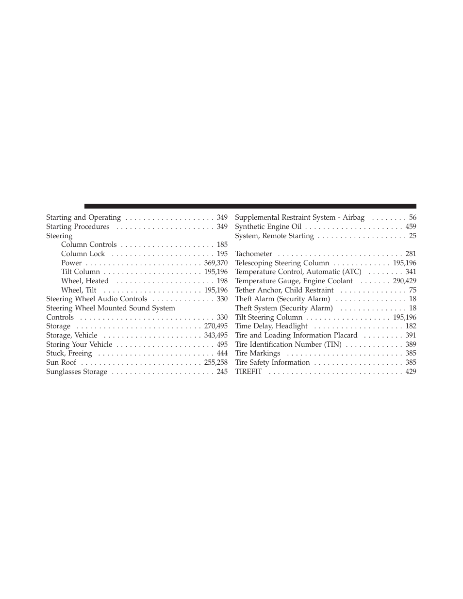 Chrysler 2012 300 SRT - Owner Manual User Manual | Page 552 / 557