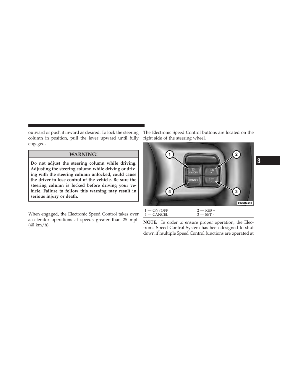 Electronic speed control — if equipped | Chrysler 2012 200 - Owner Manual User Manual | Page 163 / 508