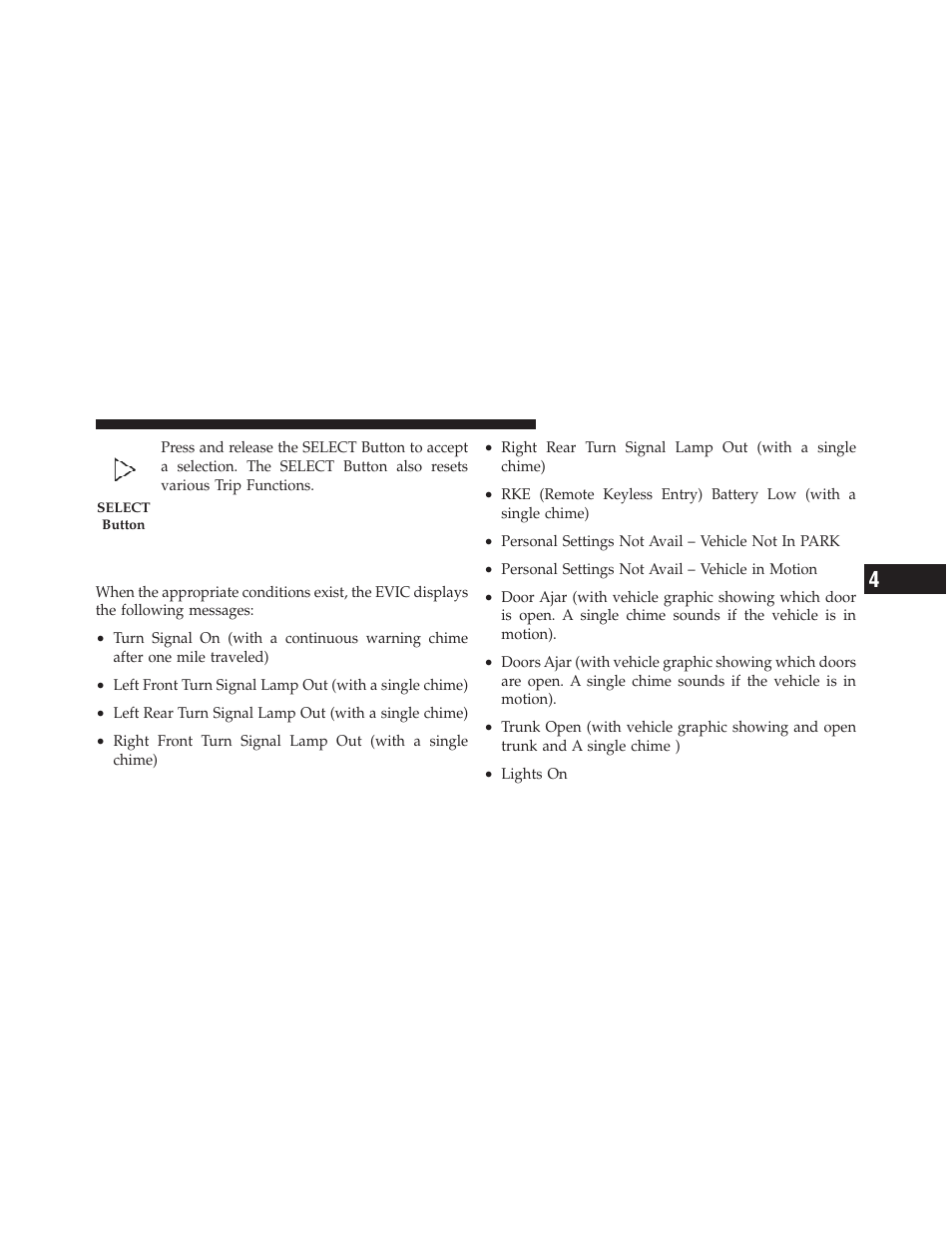 Electronic vehicle information center (evic), Displays | Chrysler 2012 200 - Owner Manual User Manual | Page 213 / 508