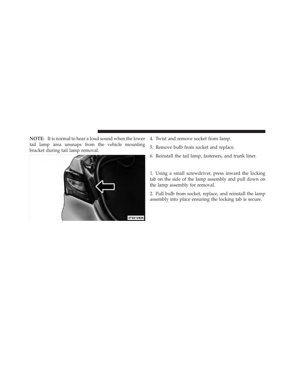 License plate lamp | Chrysler 2012 200 - Owner Manual User Manual | Page 456 / 508