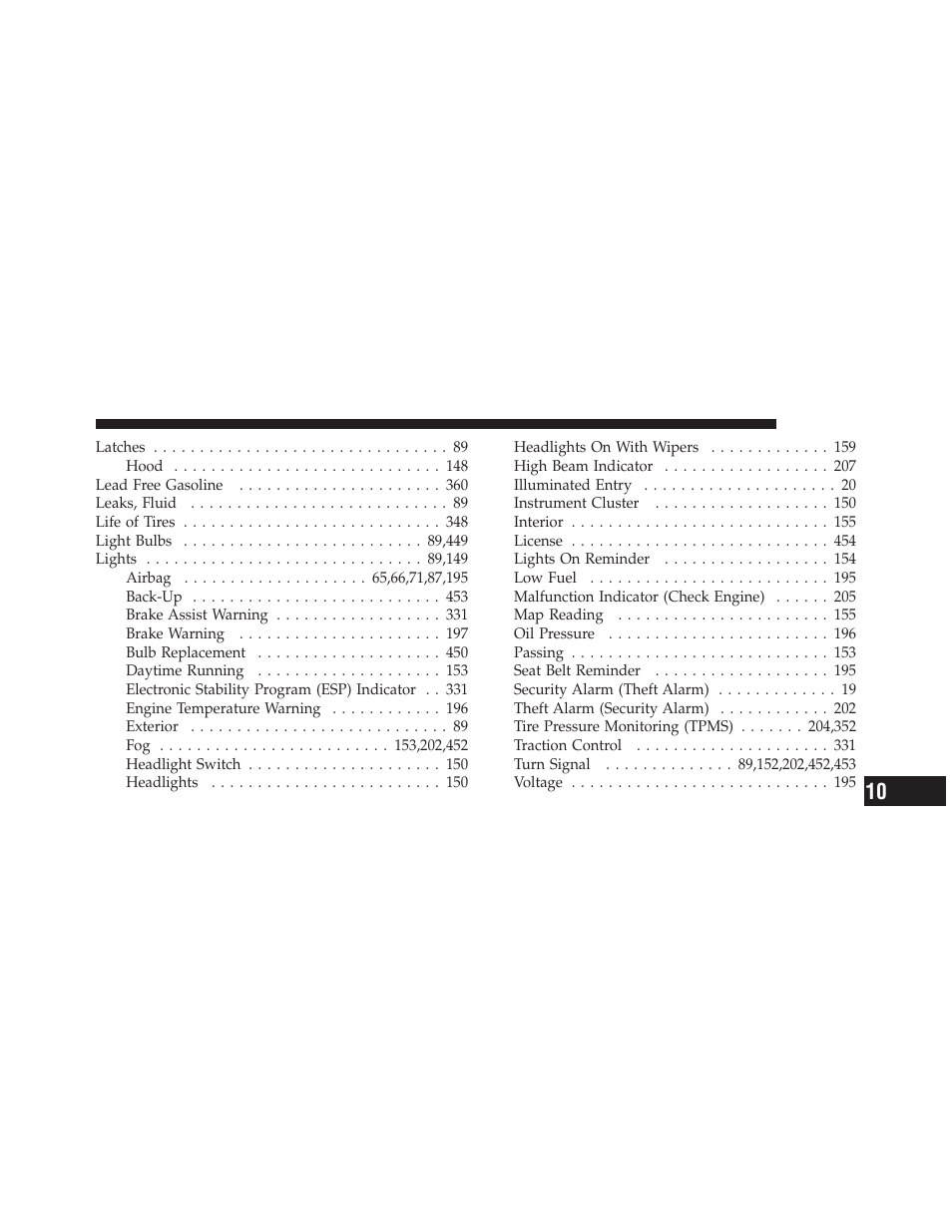 Chrysler 2012 200 - Owner Manual User Manual | Page 497 / 508