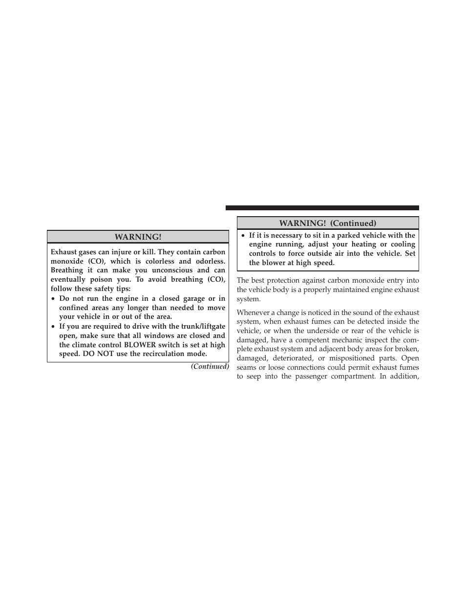 Exhaust gas | Chrysler 2012 200 - Owner Manual User Manual | Page 88 / 508