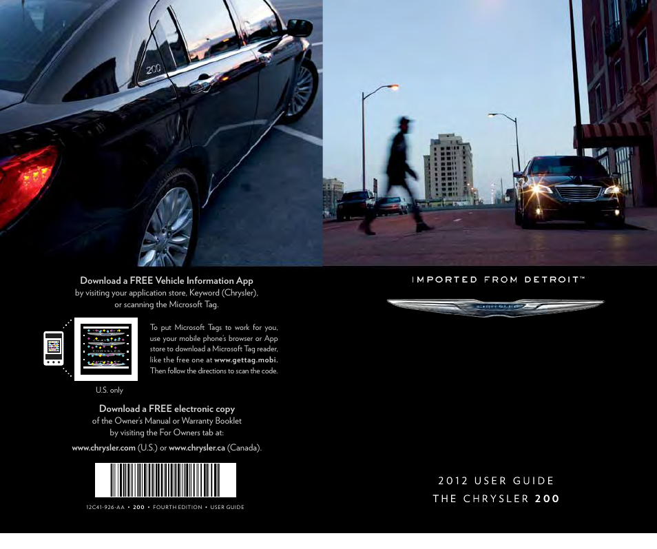 Chrysler 2012 200 - User Guide User Manual | 108 pages