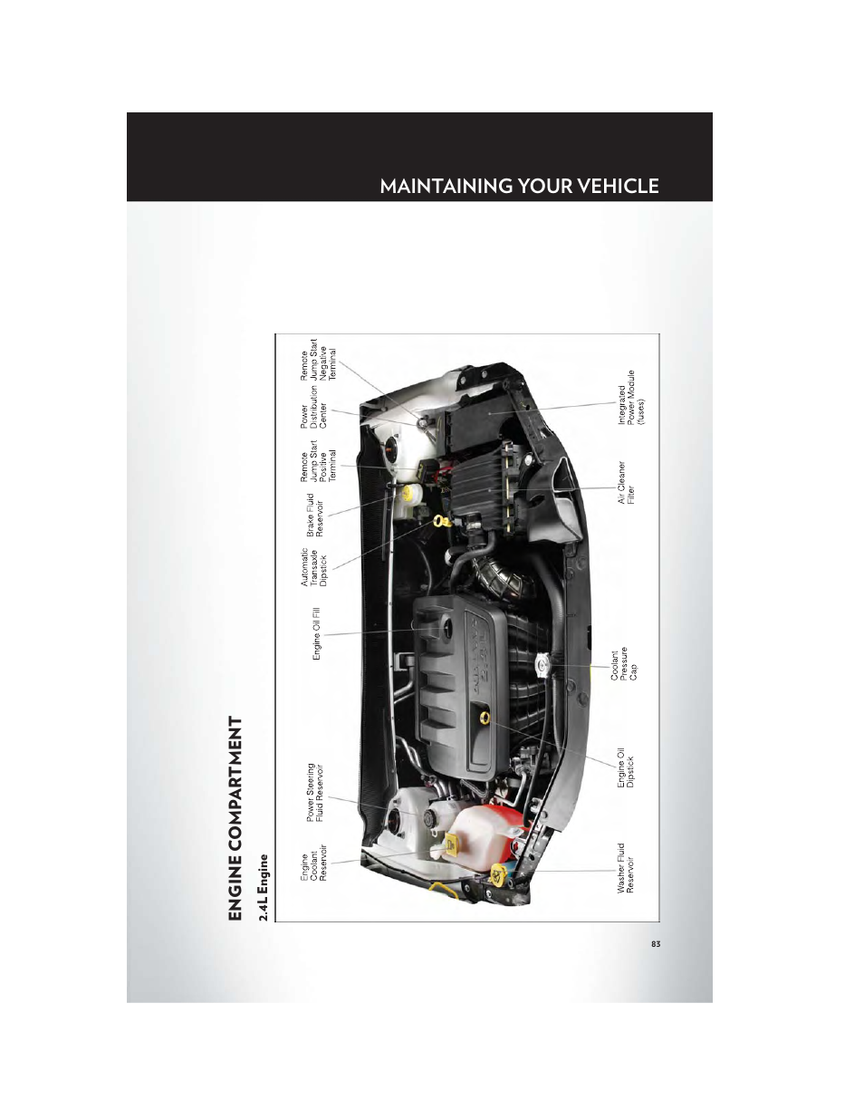 4l engine, Maintaining your vehicle | Chrysler 2012 200 - User Guide User Manual | Page 85 / 108