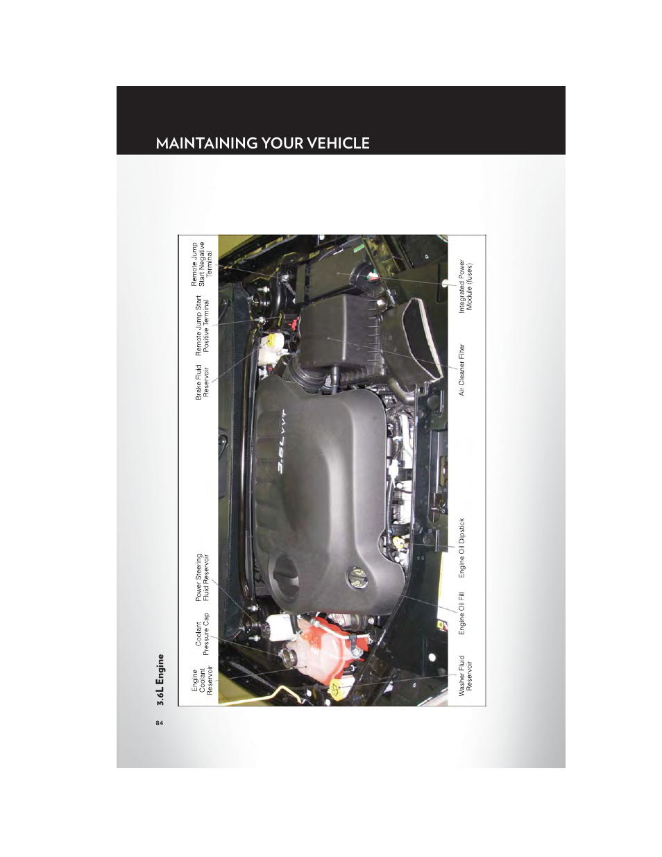 6l engine, Maintaining your vehicle | Chrysler 2012 200 - User Guide User Manual | Page 86 / 108