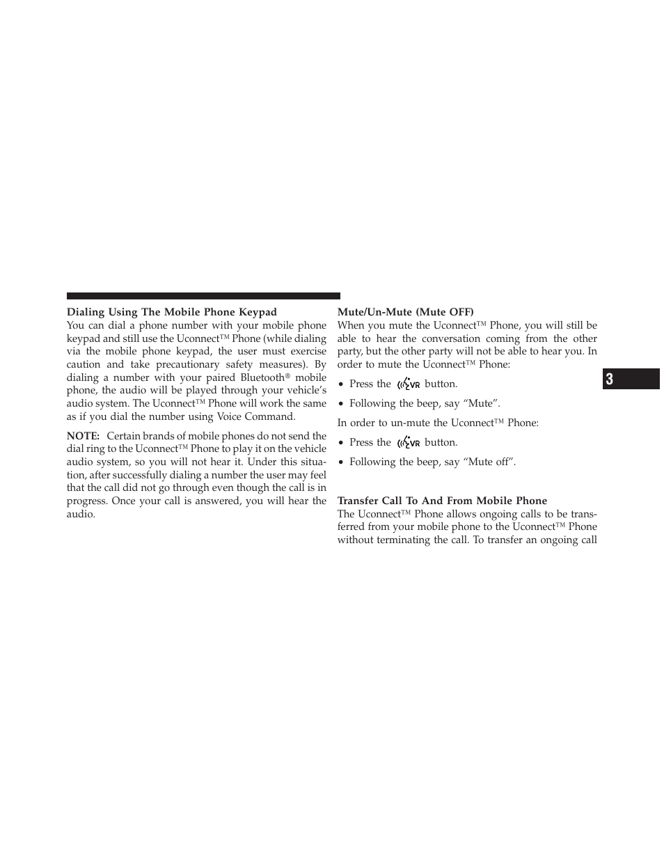 Advanced phone connectivity | Chrysler 2012 200 Convertible - Owner Manual User Manual | Page 133 / 517