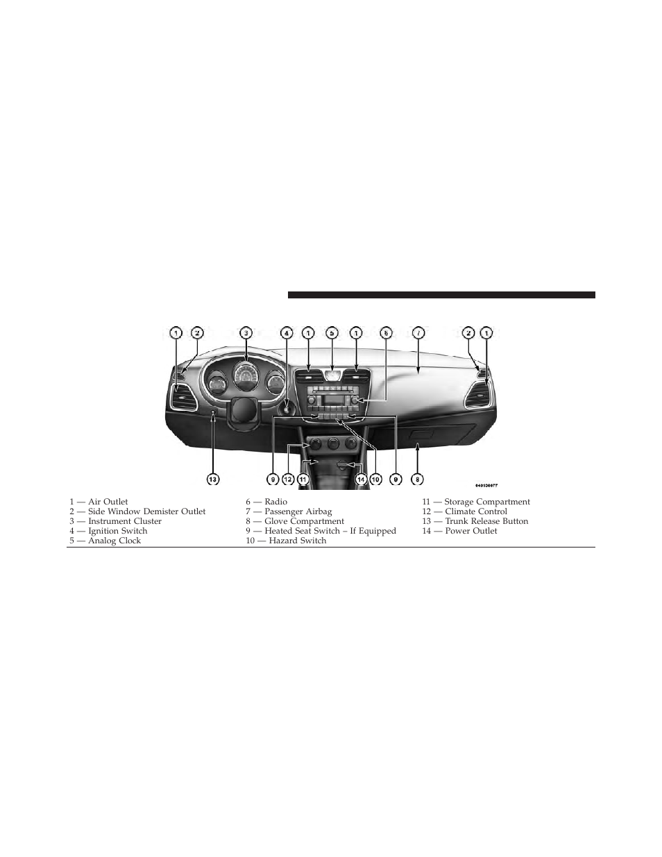Instrument panel features | Chrysler 2012 200 Convertible - Owner Manual User Manual | Page 202 / 517