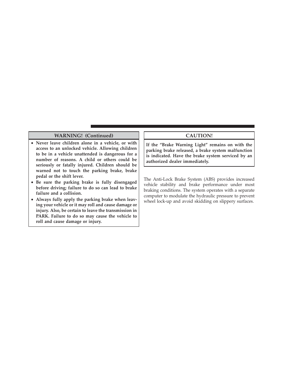 Anti-lock brake system (abs) | Chrysler 2012 200 Convertible - Owner Manual User Manual | Page 328 / 517
