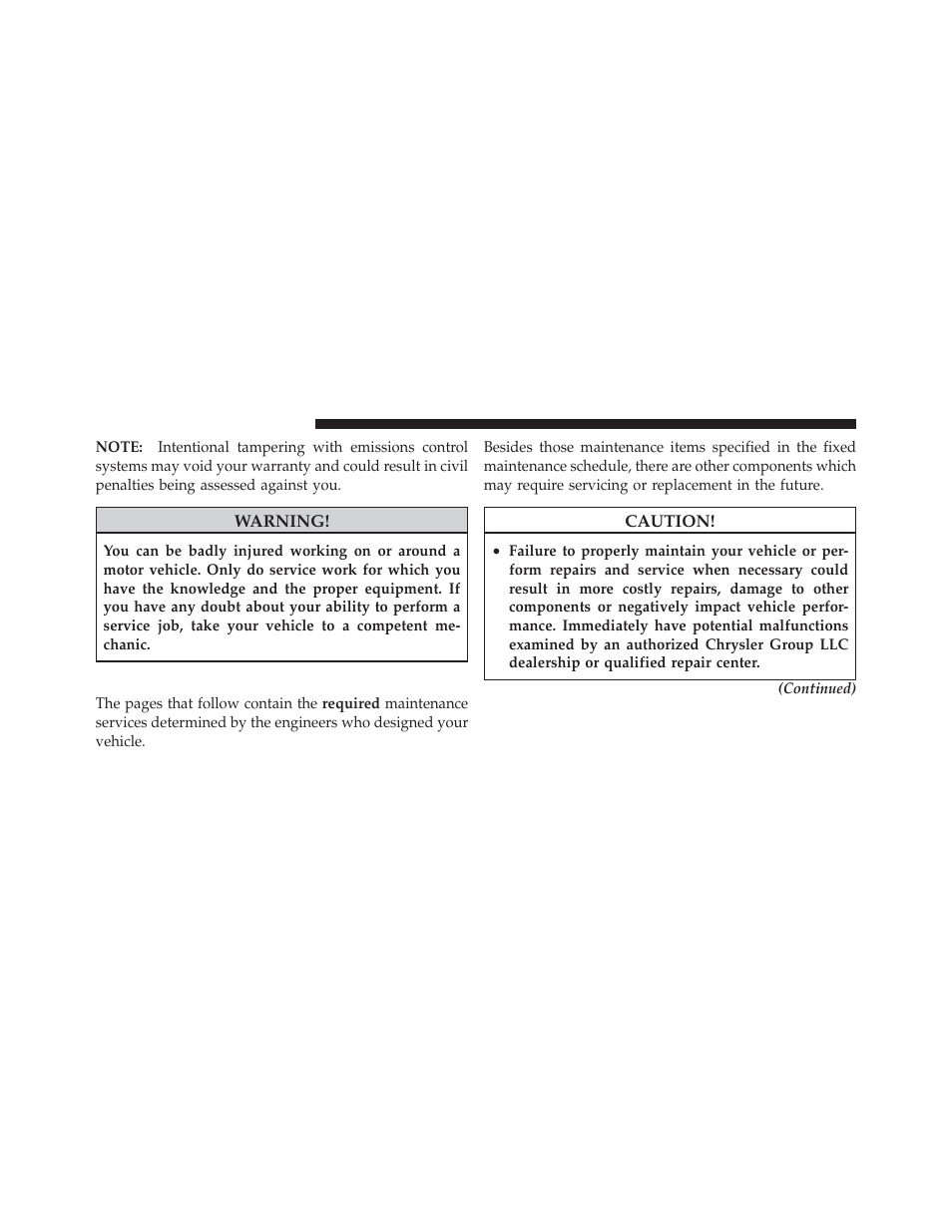 Maintenance procedures | Chrysler 2012 200 Convertible - Owner Manual User Manual | Page 424 / 517