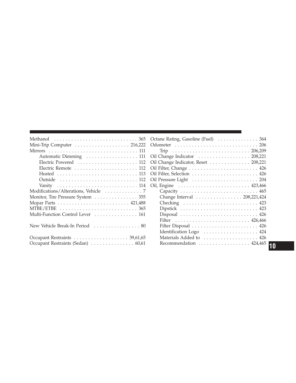 Chrysler 2012 200 Convertible - Owner Manual User Manual | Page 507 / 517