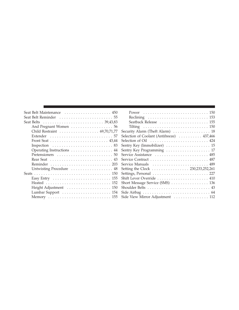Chrysler 2012 200 Convertible - Owner Manual User Manual | Page 510 / 517