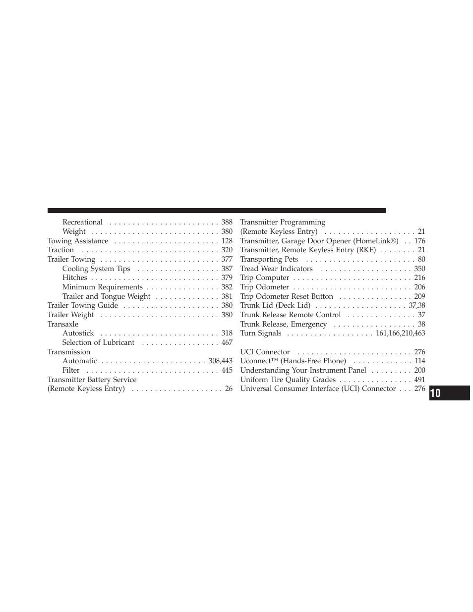 Chrysler 2012 200 Convertible - Owner Manual User Manual | Page 513 / 517