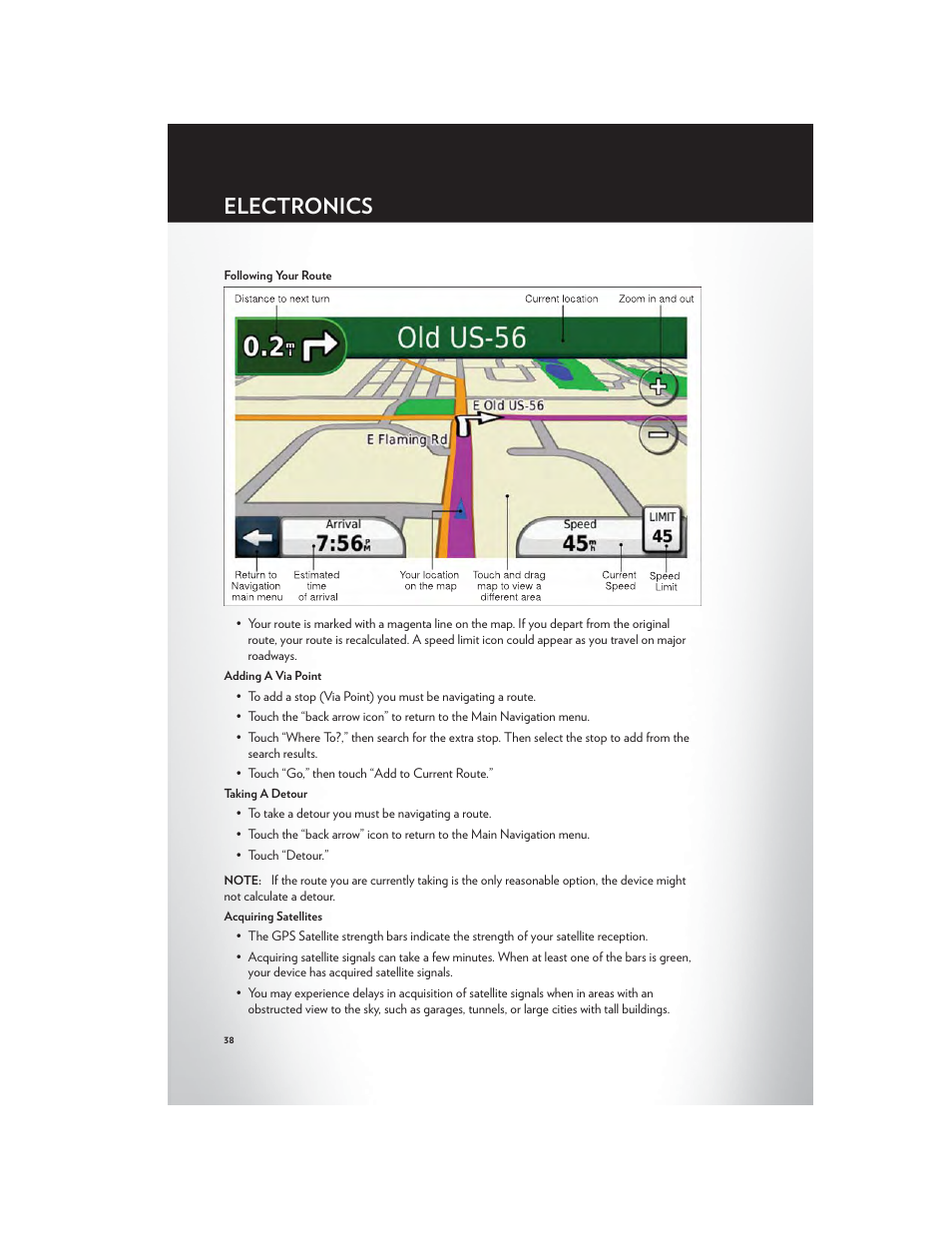 Electronics | Chrysler 2012 200 Convertible - User Guide User Manual | Page 40 / 108