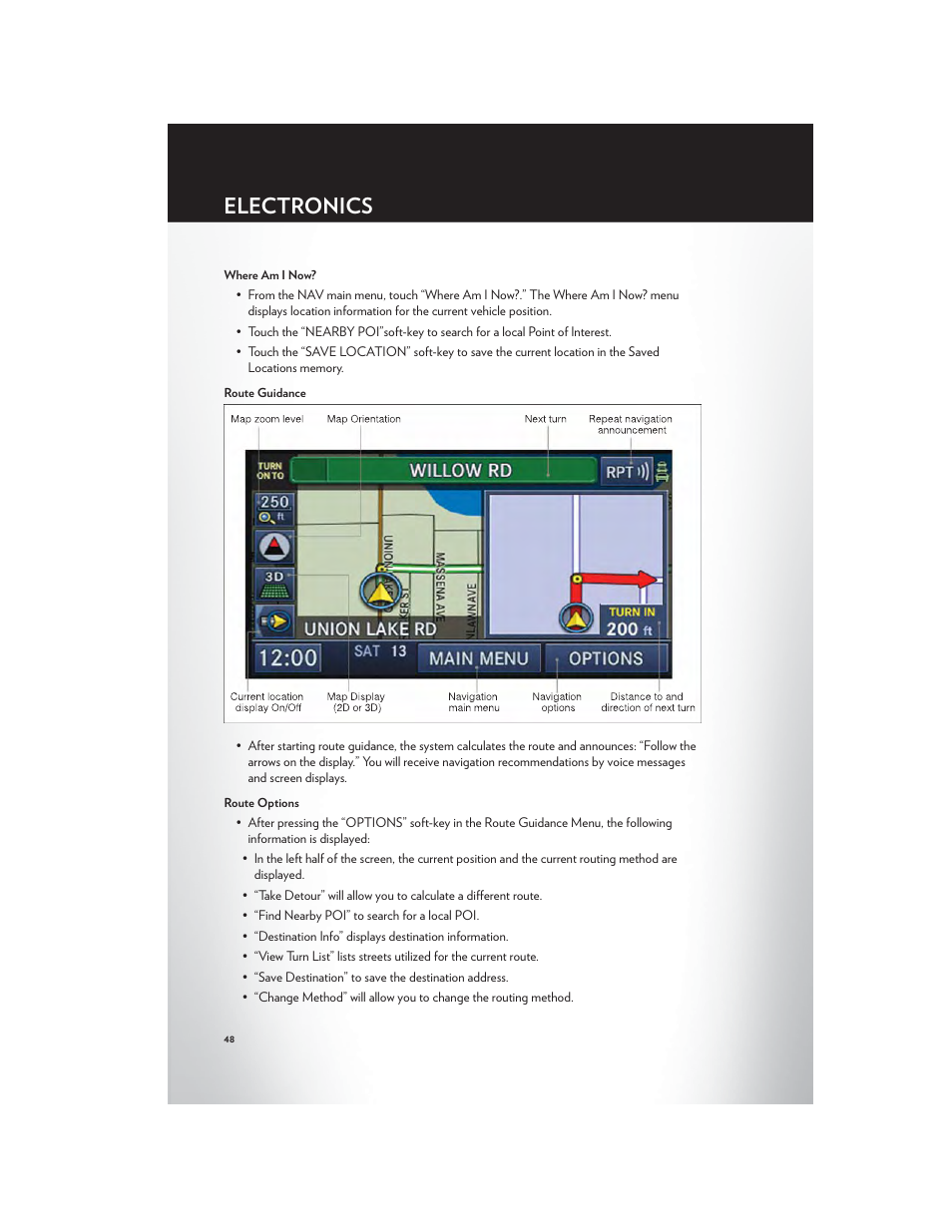 Electronics | Chrysler 2012 200 Convertible - User Guide User Manual | Page 50 / 108