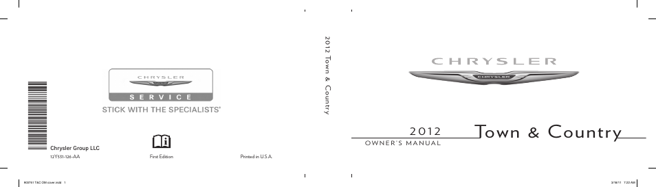 Chrysler 2012 Country - Owner Manual User Manual | 652 pages