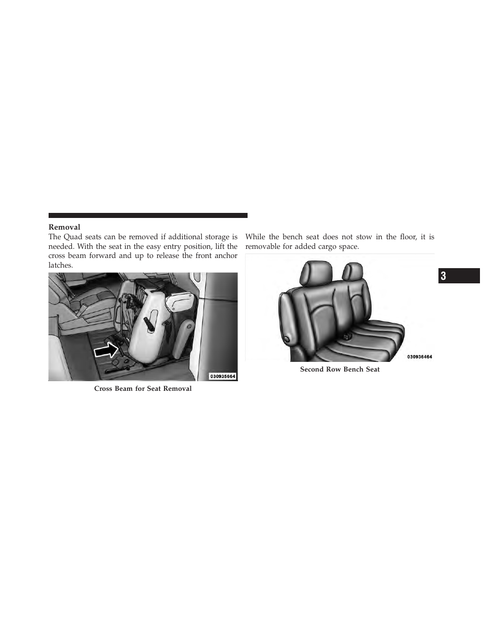 Second row bench seat — if equipped | Chrysler 2012 Country - Owner Manual User Manual | Page 191 / 652