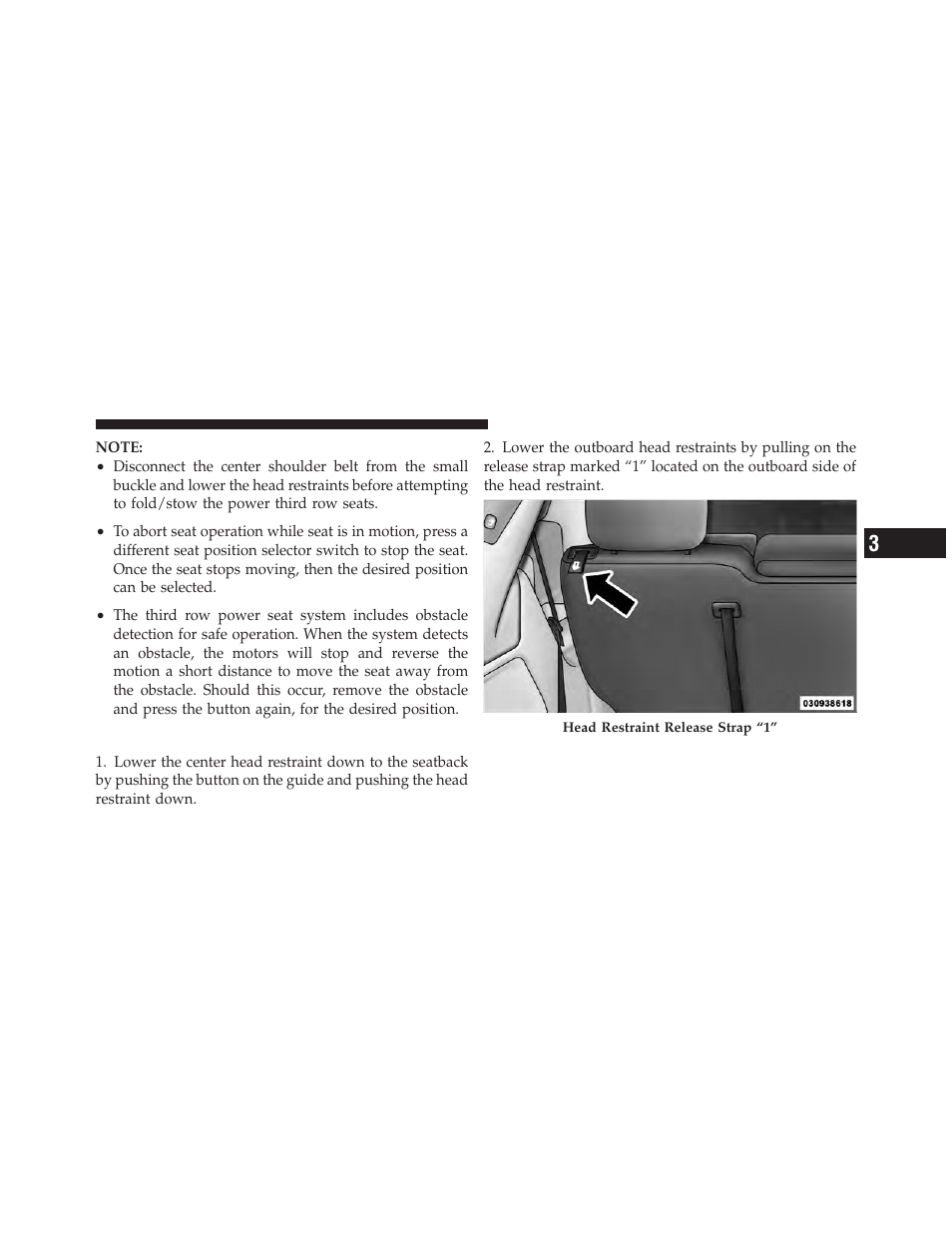 Manually folding third row seats — if equipped, Manually folding third row seats — if, Equipped | Chrysler 2012 Country - Owner Manual User Manual | Page 195 / 652