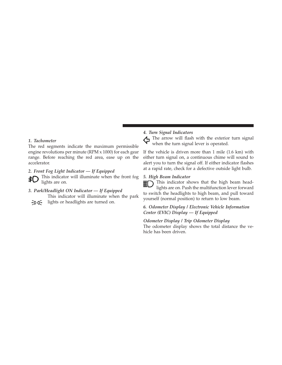 Instrument cluster descriptions | Chrysler 2012 Country - Owner Manual User Manual | Page 292 / 652